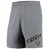 Men's New Orleans Saints Concepts Sport Tactic Lounge Shorts Heathered Gray